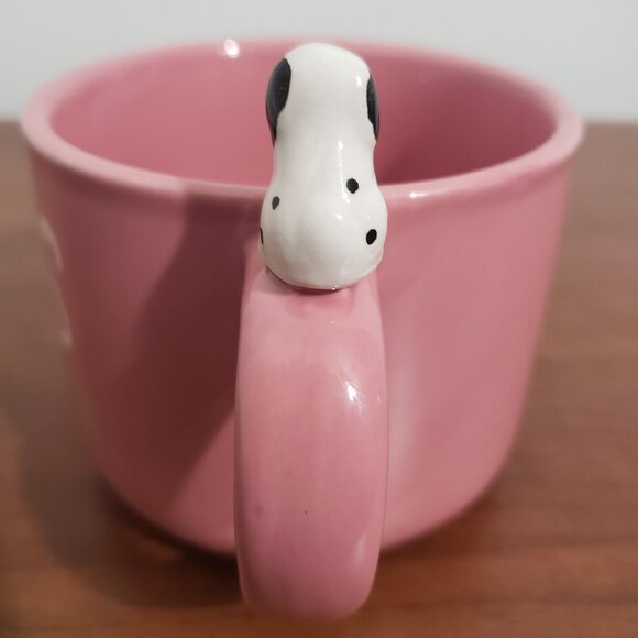 Dog's Life Coffee Mug Pink Stoneware Harvest Green Studio England - Picture 4 of 7